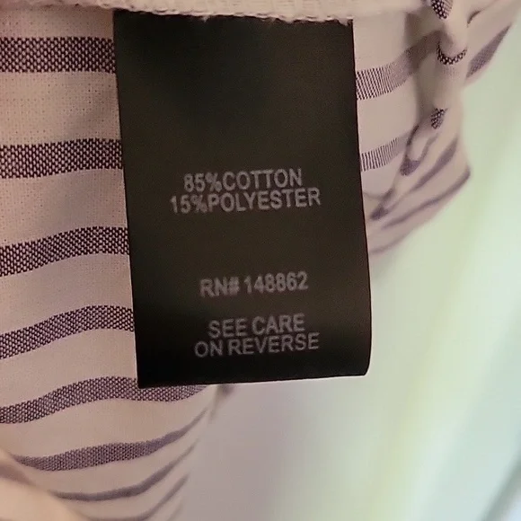 Torrid Blue and White Striped Button Down Long Sleeve Shirt - Picture 7 of 10